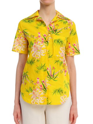 Жёлтая рубашка KENZO: фото 3 - Invogue